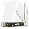 Case Peanut Traditional Knife 2.875" OD Green Crandall Jig Bone (C) 22544