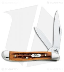 Case Peanut Pocket Knife 2.875" Pocket Worn Harvest Orange Bone (6220 SS) 7404