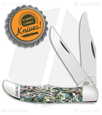 Case Pocket Hunter Knife 2.75" Smooth Abalone (82165 SS) 12021 - Image 2