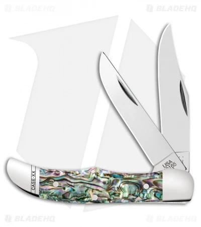 Case Pocket Hunter Knife 2.75" Smooth Abalone (82165 SS) 12021