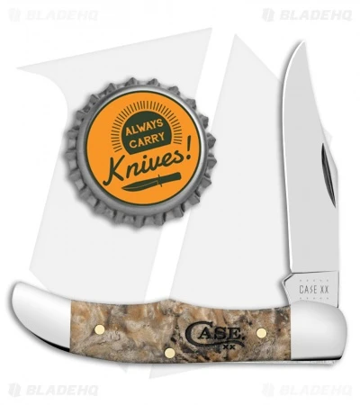 Case Pocket Hunter Knife 2.75" Smooth Box Elder (72165 SS) - Image 2