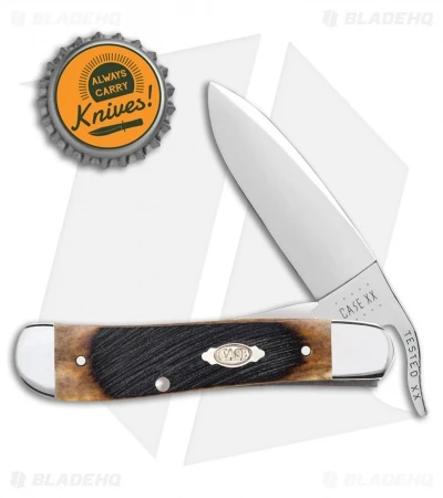 Case Russlock Dark Molasses Bone Sawcut Jig (61953 1/2L SS) - Image 2