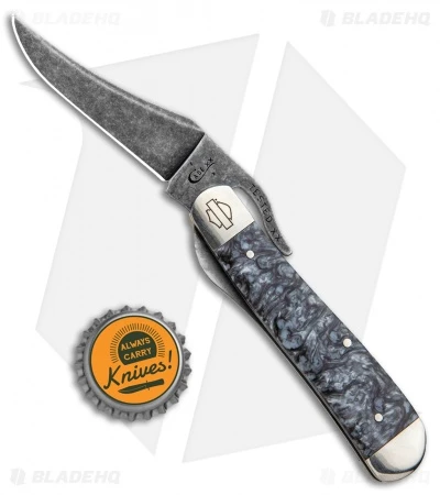 Case Russlock Liner Lock Knife 4.25" Harley-Davidson Black Kirinite (101953L CV) - Image 4