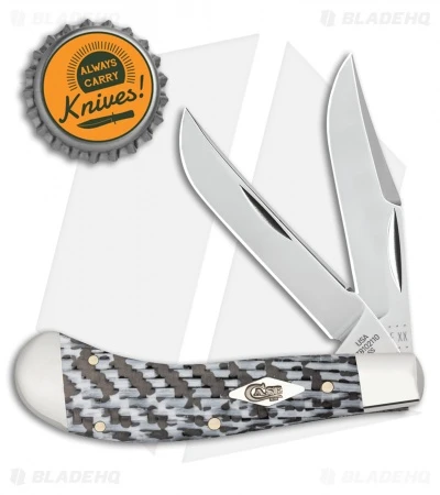 Case Saddlehorn Traditional Knife 3.375" White/Black CF/G-10 (TB102110 SS) - Image 2