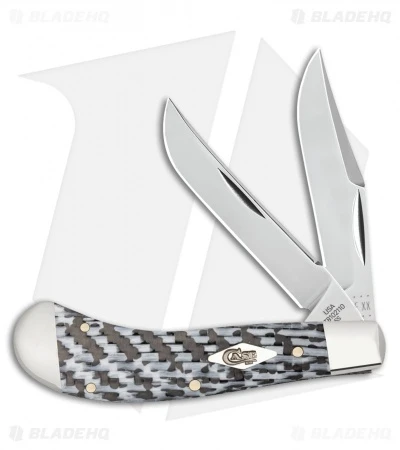 Case Saddlehorn Traditional Knife 3.375" White/Black CF/G-10 (TB102110 SS)