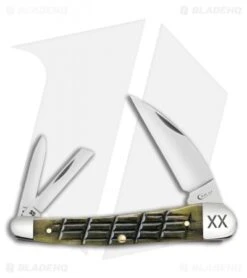 Case Seahorse Whittler Pocket Knife 4" Olive Green Bone (6355WH SS)