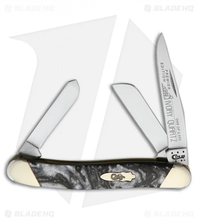 Case Slanted Bolster Medium Stockman Knife 3.625" Ivory Quartz Corelon S9318IQ