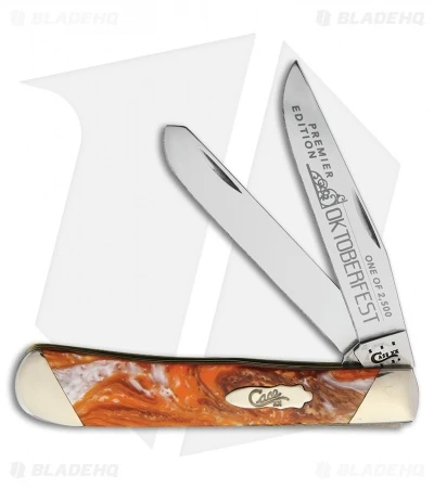 Case Slanted Bolster Trapper Knife 4.125" Oktoberfest Corelon (9254 SS) S9254OF