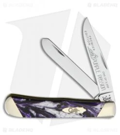 Case Slanted Bolster Trapper Knife 4.125" Purple Passion Corelon (9254 SS)