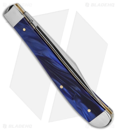 Case Slimline Trapper Knife 4.1" Blue Pearl Kirinite (101048 SS) 23445 - Image 3