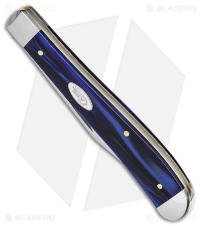 Case Slimline Trapper Knife 4.1" Blue Pearl Kirinite (101048 SS) 23445 - Image 2
