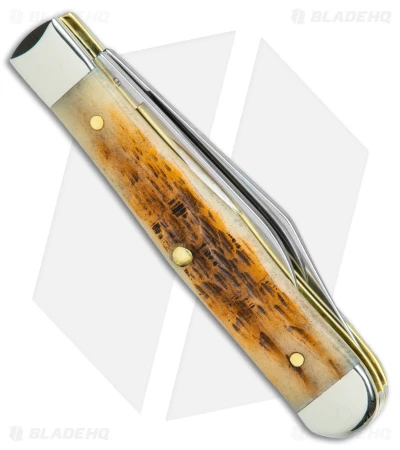 Case Small Swell Center Jack Knife 3" Amber Bone/Peach Seed Jig (6225 1/2 SS) - Image 3
