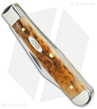 Case Small Swell Center Jack Knife 3" Amber Bone/Peach Seed Jig (6225 1/2 SS) - Image 2