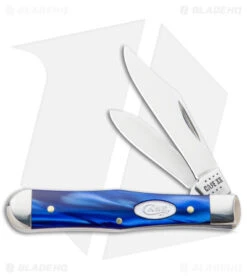 Case Small Swell Center Jack Knife 3" Blue Pearl Kirinite (10225 1/2 SS) 23444