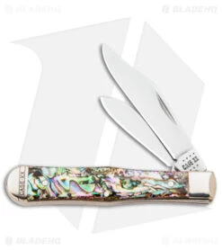 Case Small Swell Center Jack Knife 3" Smooth Abalone (8225 1/2 SS) 12024