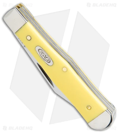 Case Small Swell Center Jack Knife 3" Yellow Synthetic (3225 1/2 SS) 65327 - Image 2