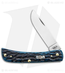 Case Sod Buster Jr Knife 2.8" Pocket Worn Blue Bone/Peach Seed Jig (6137 SS)