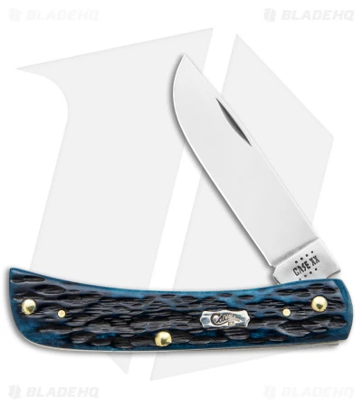 Case Sod Buster Jr Knife 2.8" Pocket Worn Blue Bone/Peach Seed Jig (6137 SS)