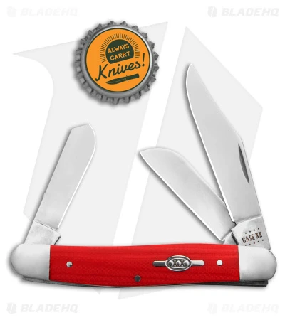 Case Stockman Knife Smooth Red G-10 (3" Polish) 45401 - Image 4
