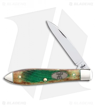 Case Teardrop Pocket Knife 3.625" Sawcut Clover Bone (TB61028 SS) 51582