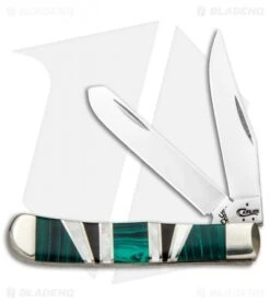 Case Tiny Trapper 2.375" Exotic Green Malachite/MOP (EX2154 SS) 11152