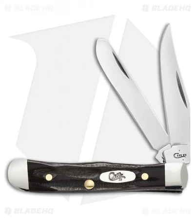 Case Tiny Trapper Traditional Pocket Knife 2.375" Black Buffalo Horn (BH2154 SS)