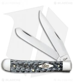 Case Trapper Knife 4.125" Black/White Carbon Fiber (10254 SS) 38920