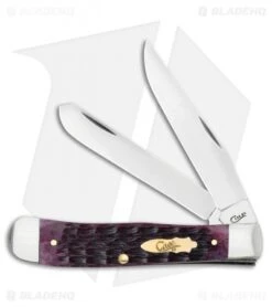 Case Trapper Pocket Knife 4.125" Crandall Jig Cabernet Bone (6254 SS) 25720