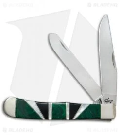Case Trapper Knife 4.125" Exotic Green Malachite (EX254 SS) 11150