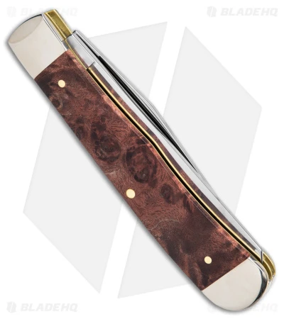 Case Trapper Knife 4.1" Brown Maple Burl Wood (7254 SS) 64060 - Image 3