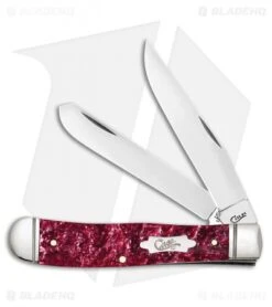 Case Trapper Knife 3.5" Smooth Burgundy Kiriniteâ¢ (10254 SS) 23180