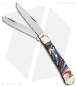Case Trapper Knife 4.125" Star Spangle Banner Corelon (9254 SS) 9254STAR