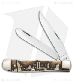 Case War Series Trapper Enduring Traditional Knife 4.125" Bone (6254 SS) 22035