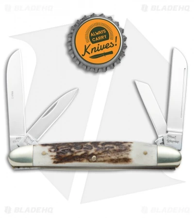 Frost Cutlery Bent Creek Congress Pocket Knife 3.5" Deer Stag - Image 4