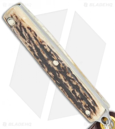 GEC #05 Keychain Knife Sambar Stag (1.5" Plain) 052121 Sambar Stag - Image 3