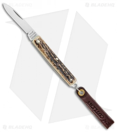 GEC #05 Keychain Knife Sambar Stag (1.5" Plain) 052121 Sambar Stag - Image 2