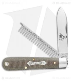 GEC #15 Tidioute Urban Jack OD Green Canvas Micarta (2.75" Satin) 152221