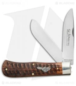 GEC #23 Pioneer Trapper Pocket Knife 4.5" Jigged Brazilian Cherry Beaver Tail