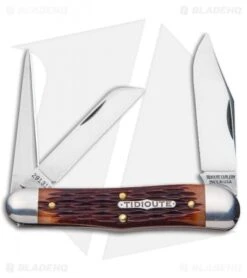 GEC #29 Tidioute Cutlery Stockyard Whittler Pocket Knife Burnt Sienna Jig Bone