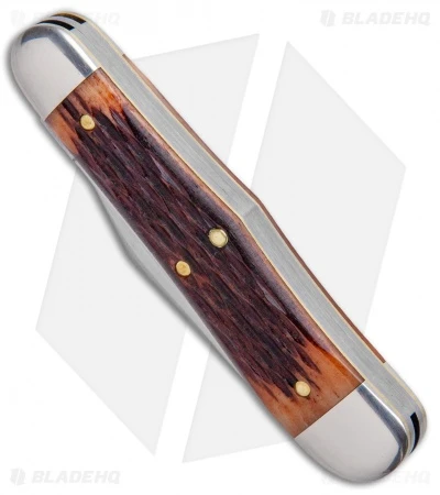 GEC #29 Tidioute Cutlery Stockyard Whittler Pocket Knife Burnt Sienna Jig Bone - Image 2