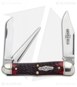 GEC #29 Tidioute Cutlery Stockyard Whittler Pocket Knife Blood Red Jig Bone