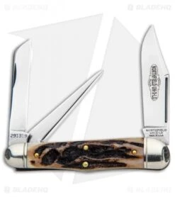 GEC #29 Tidioute Cutlery Stockyard Whittler Pocket Knife Sambar Stag