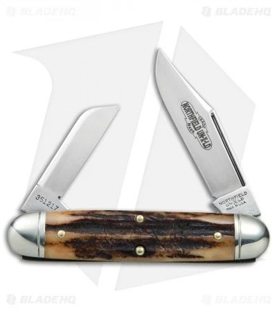 GEC #35 Northfield UN-X-LD Churchill Pocket Knife 3.75" Sambar Stag 351217