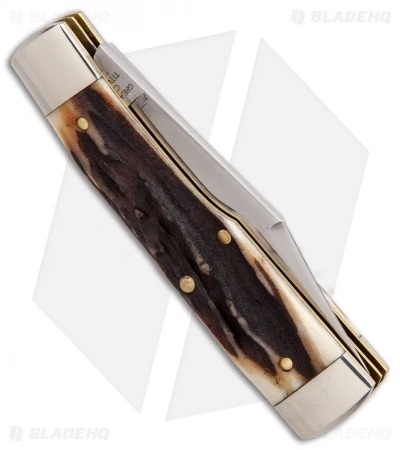 GEC #44 Northfield UN-X-LD Gunstock Buffalo Jack Pocket Knife 3.3" Sambar Stag - Image 2