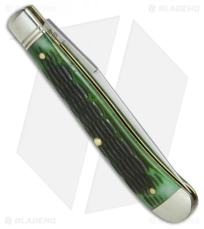 GEC #48 Northfield UN-X-LD Pocket Knife 3.8" Pickle Green Jigged Bone 488117 - Image 2