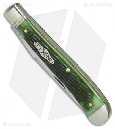 GEC #48 Northfield UN-X-LD Pocket Knife 3.8" Pickle Green Jigged Bone 488117 - Image 3