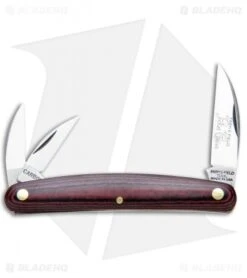 GEC #62 Farm And Field Pocket Carver Red/Black Linen Micarta