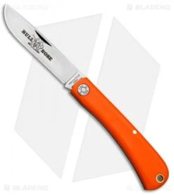 GEC #71 Farm & Field Bull Nose Slip Joint Orange Delrin (3.1" Satin) 715118