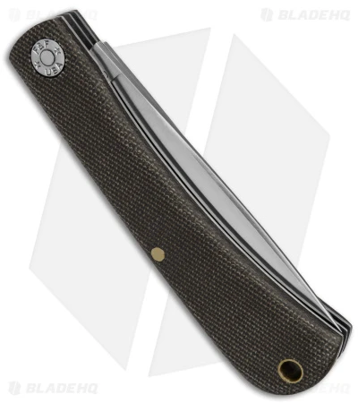 GEC #71 Farm & Field Sudbuster Slip Joint Knife OD Green Micarta (3"Satin) - Image 3