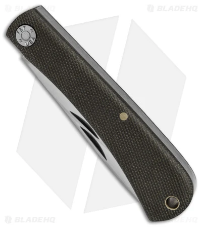 GEC #71 Farm & Field Sudbuster Slip Joint Knife OD Green Micarta (3"Satin) - Image 2